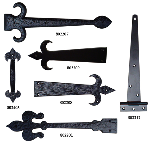 black iron hinges