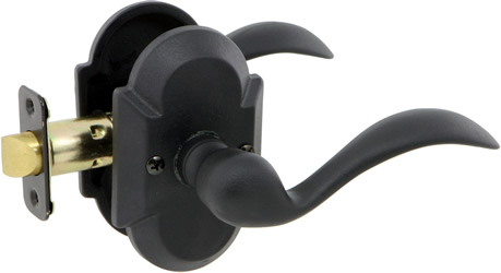 Torino Sandcast Lever Aged Black Curved Backplate