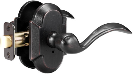 Torino Sandcast Lever Aged Bronze Curved Backplate