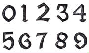 Click to view black iron numbers