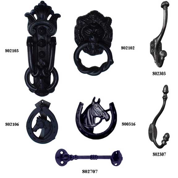 Click to view our black iron decorative hardware