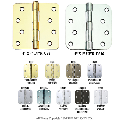 4 x 4 Residential Hinges