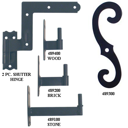 Black Iron Shutter Hardware